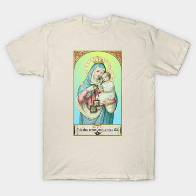 Our Lady of Mt. Carmel, a tender image T-Shirt by Catholicamtees